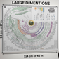 Bible timeline chart with world history on a wall